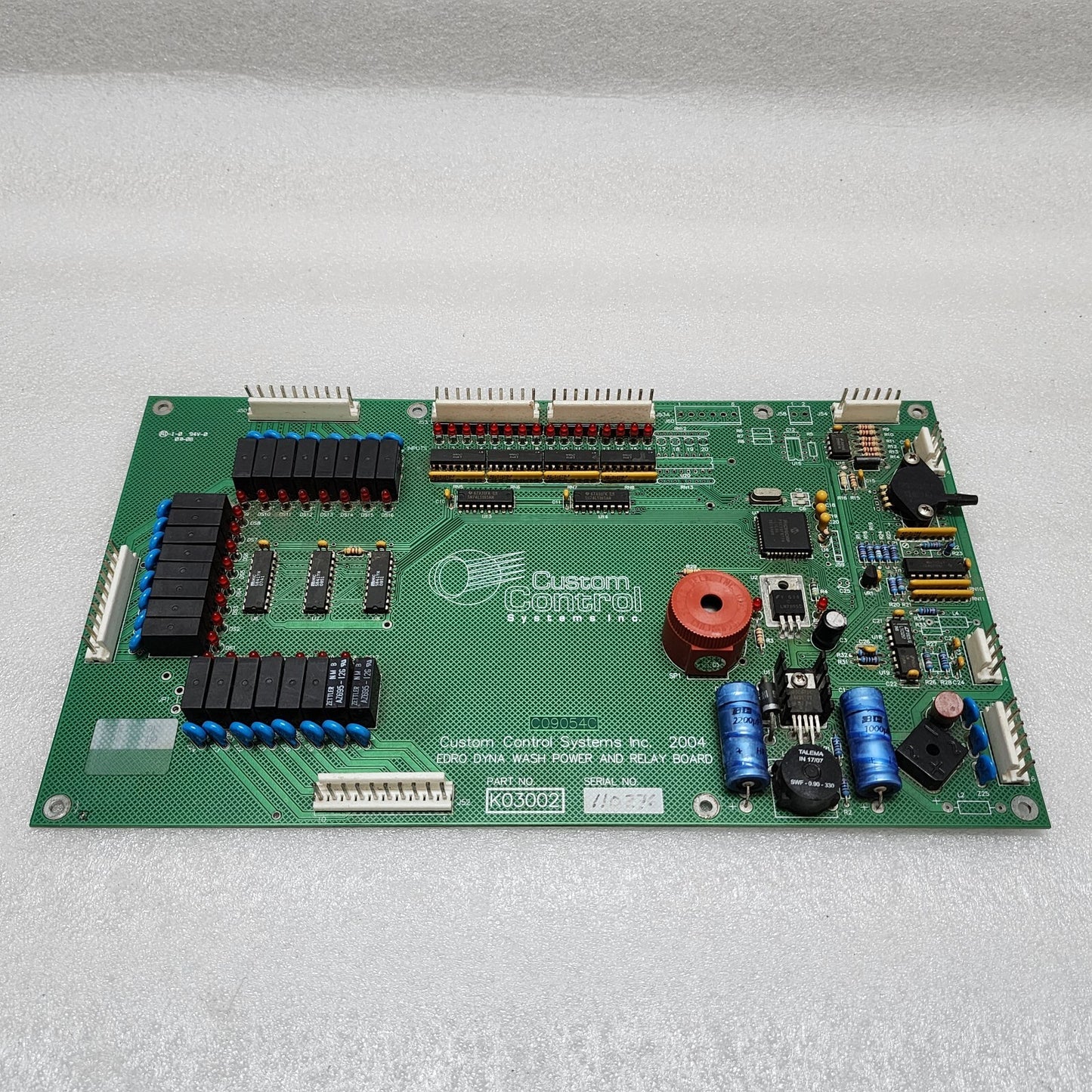 CUSTOM CONTROL SYSTEM INC K03002 EDRO DYNA WASH POWER & RELAY BOARD