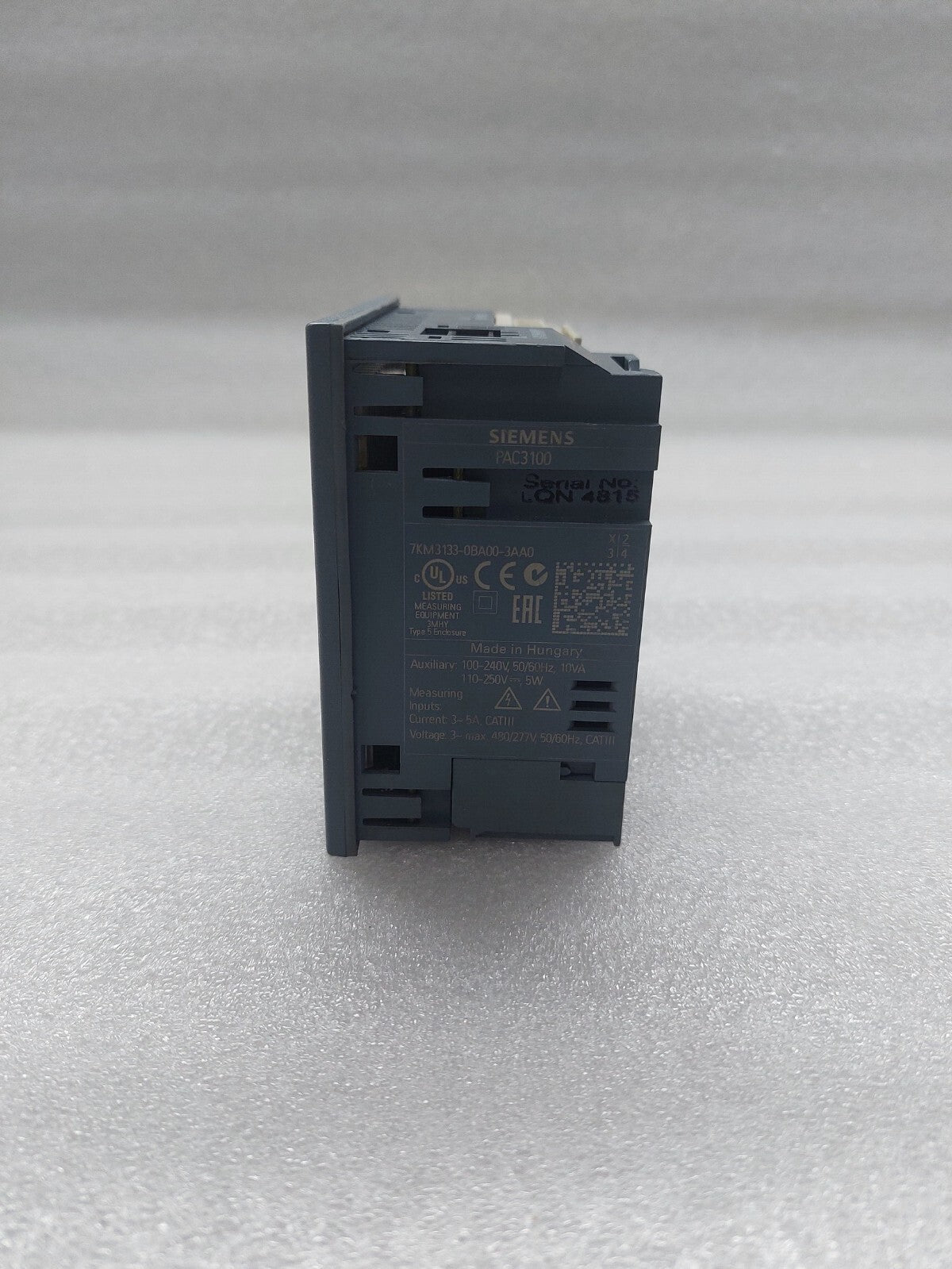 SIEMENS PAC3100 POWER METER 7KM3133-0BA00-3AA0 100-240VAC/110-250VDC