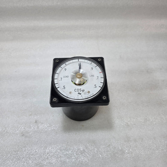 TOYO KEIKI UVF-11N ANALOG POWER FACTOR METER COSΦ 115V 5A LEAD/LAG