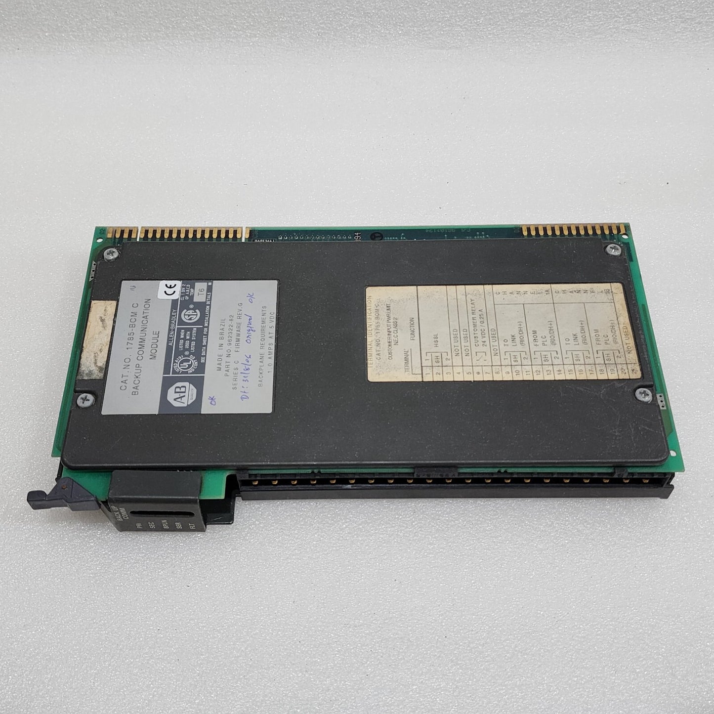ALLEN BRADLEY CAT 1785-BCM C BACKUP COMMUNICATION MODULE