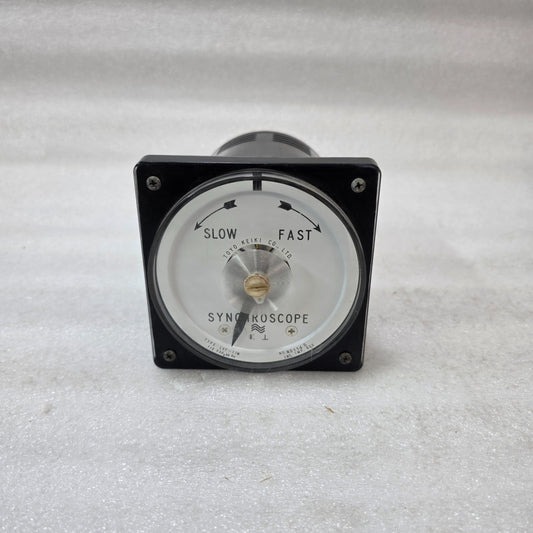 TOYO KEIKI LVF-11N SYNCHROSCOPE METER 115V 50/60HZ PANEL MOUNT ANALOG GENERATOR