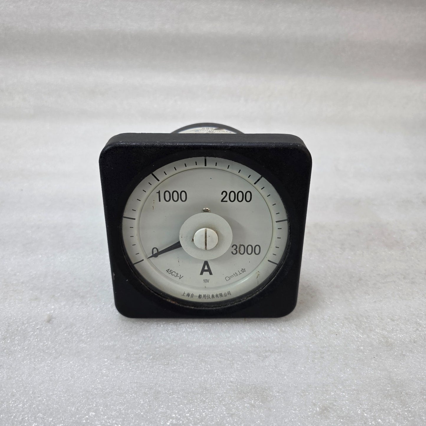 SHANGHAI ZI YI MARINE INSTRUMENT 45C3-V 0–3000A ANALOG AMMETER 10V PANEL METER