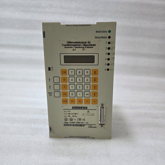 SIEMENS 7UT5131-4CA00-0B/JH TRANSFORMER DIFFERENTIAL PROTECTION RELAY – 1A