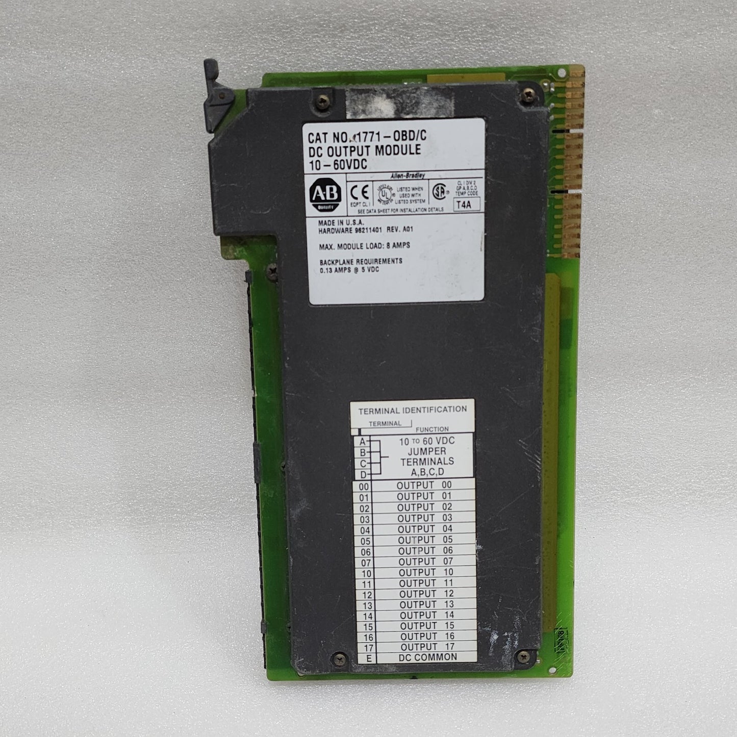 ALLEN BRADLEY CAT 1771-OBD-C DIGITAL DC OUTPUT MODULE