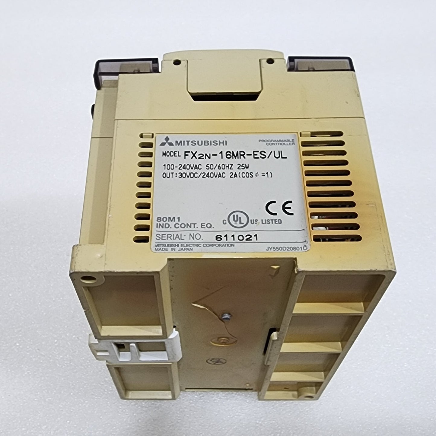 MITSUBISHI MELSEC FX2N-16MR-ES/UL PROGRAMMABLE CONTROLLER 100-240VAC BODY CRACK