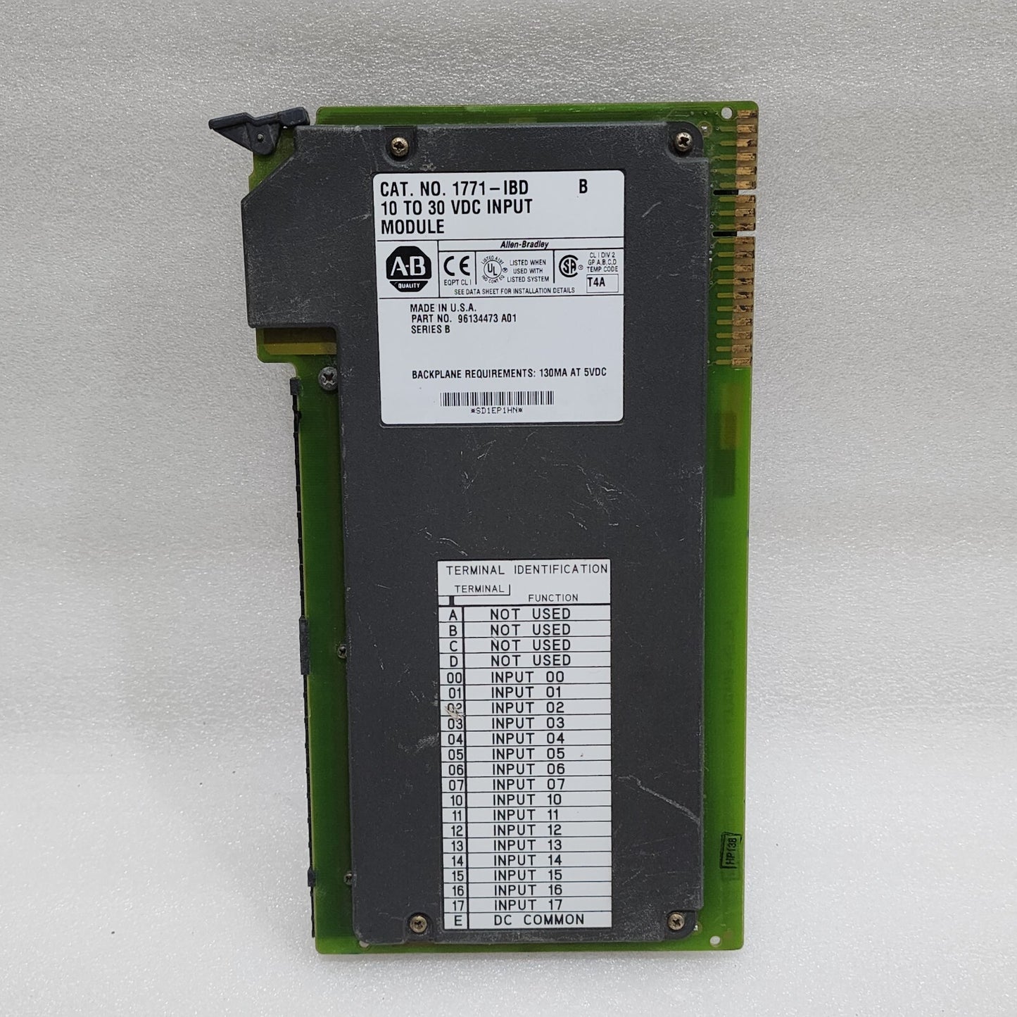 ALLEN BRADLEY CAT 1771-IBD B INPUT MODULE 10-30VDC