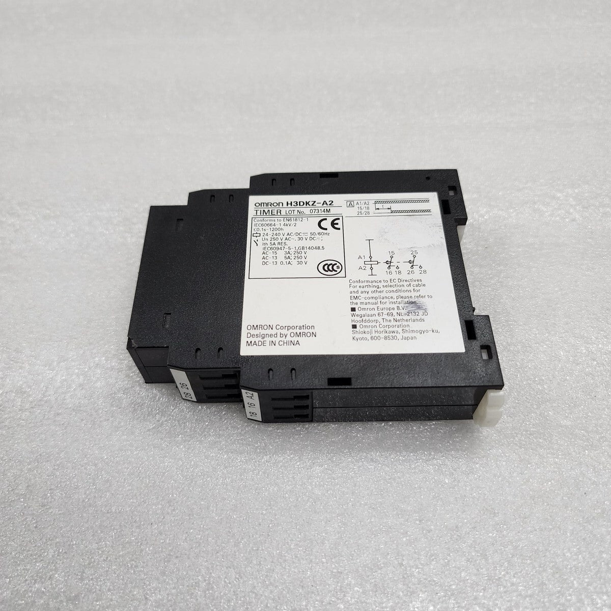OMRON H3DKZ-A2 TIMER RELAY 24-240VAC/DC 0.1S-1200H