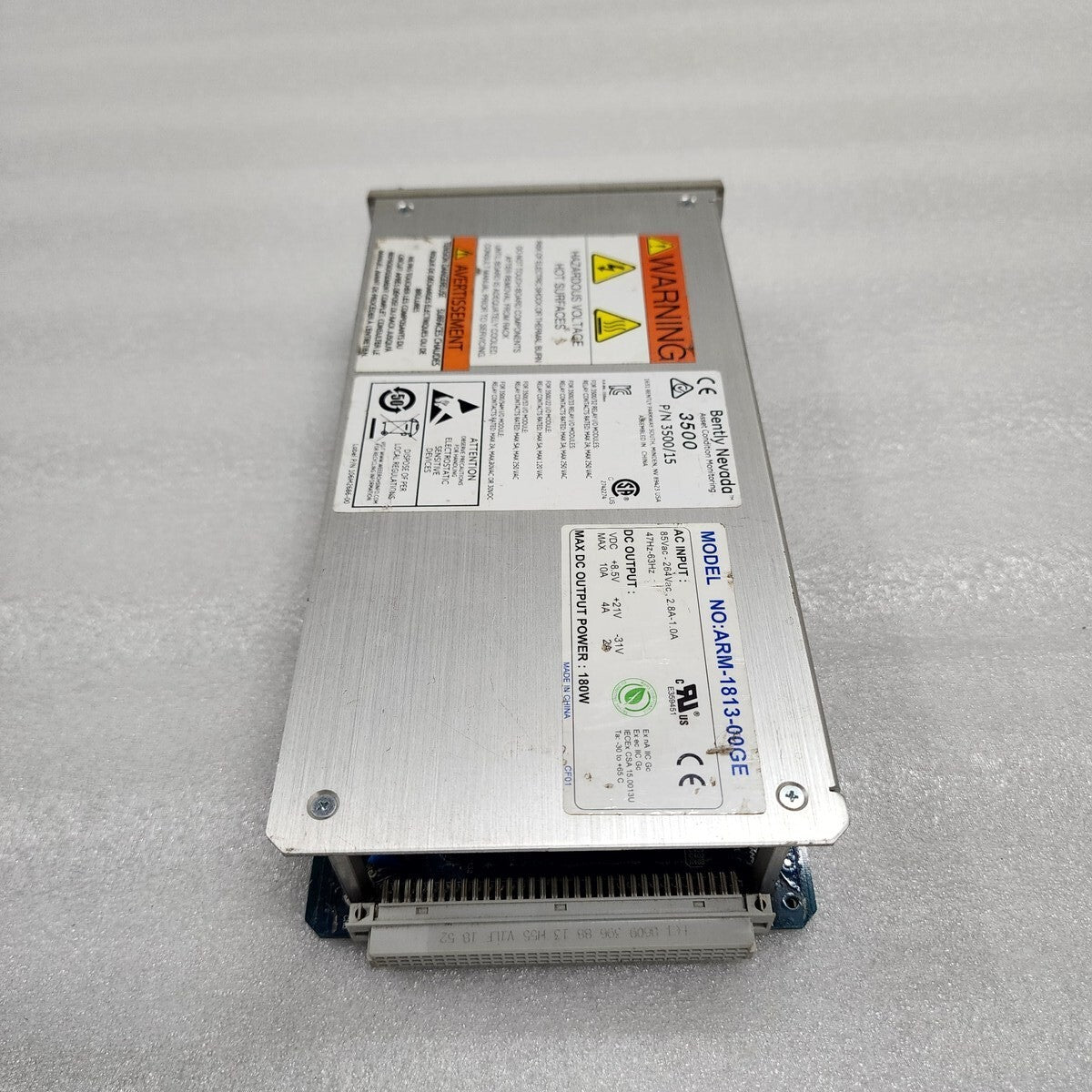 BENTLY NEVADA ARM-1813-00GE AC POWER SUPPLY 3500/15 85-264VAC