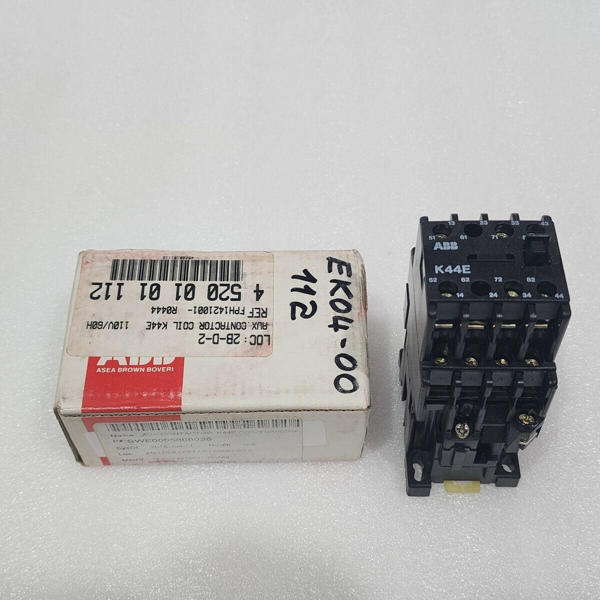 ABB K44E CONTROL RELAY FPH1421001R0444 COIL VOLTAGE 110-127V