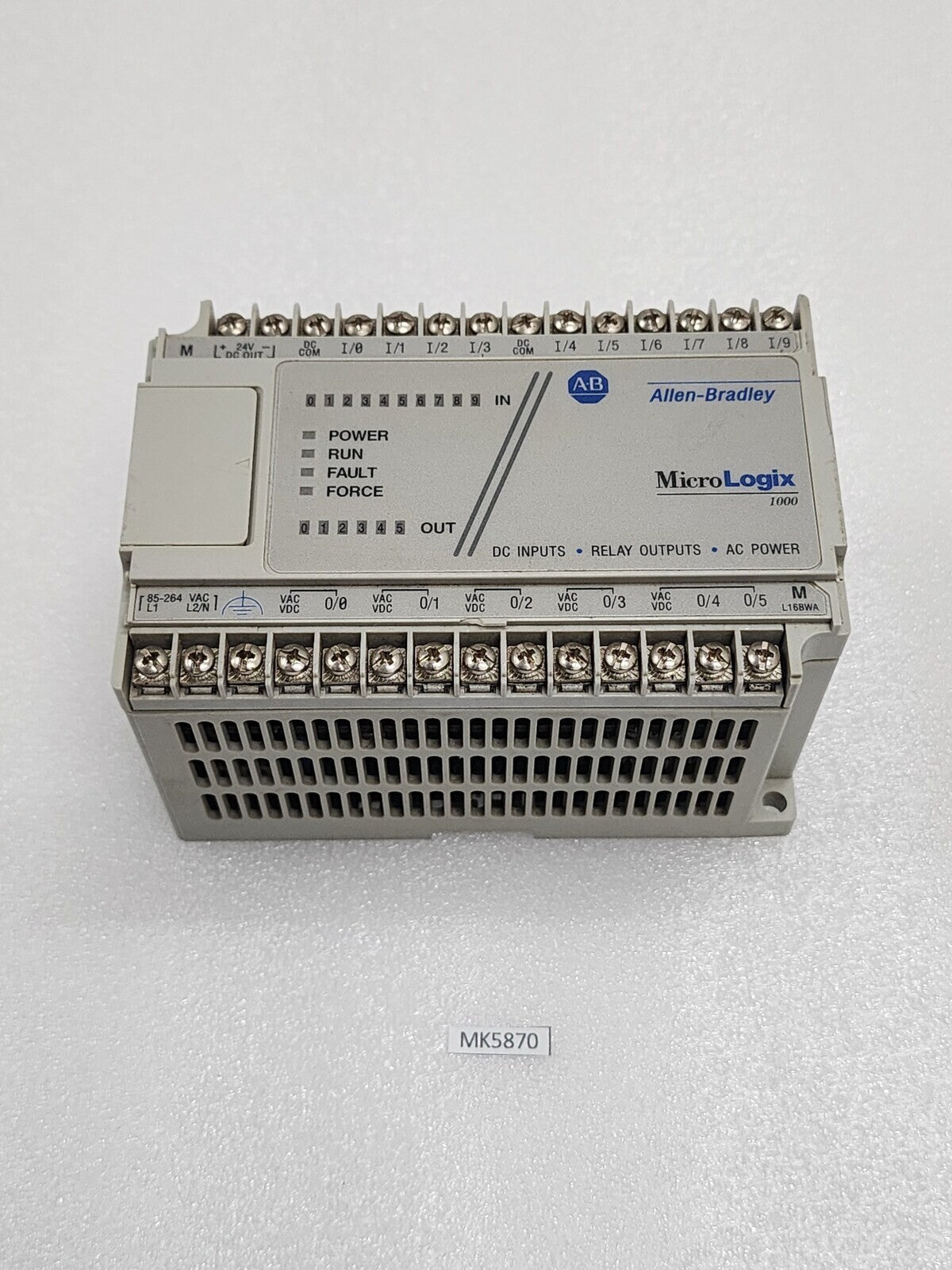 ALLEN BRADLEY MICROLOGIX 1000 CAT 1761-L16BWA SERIES E