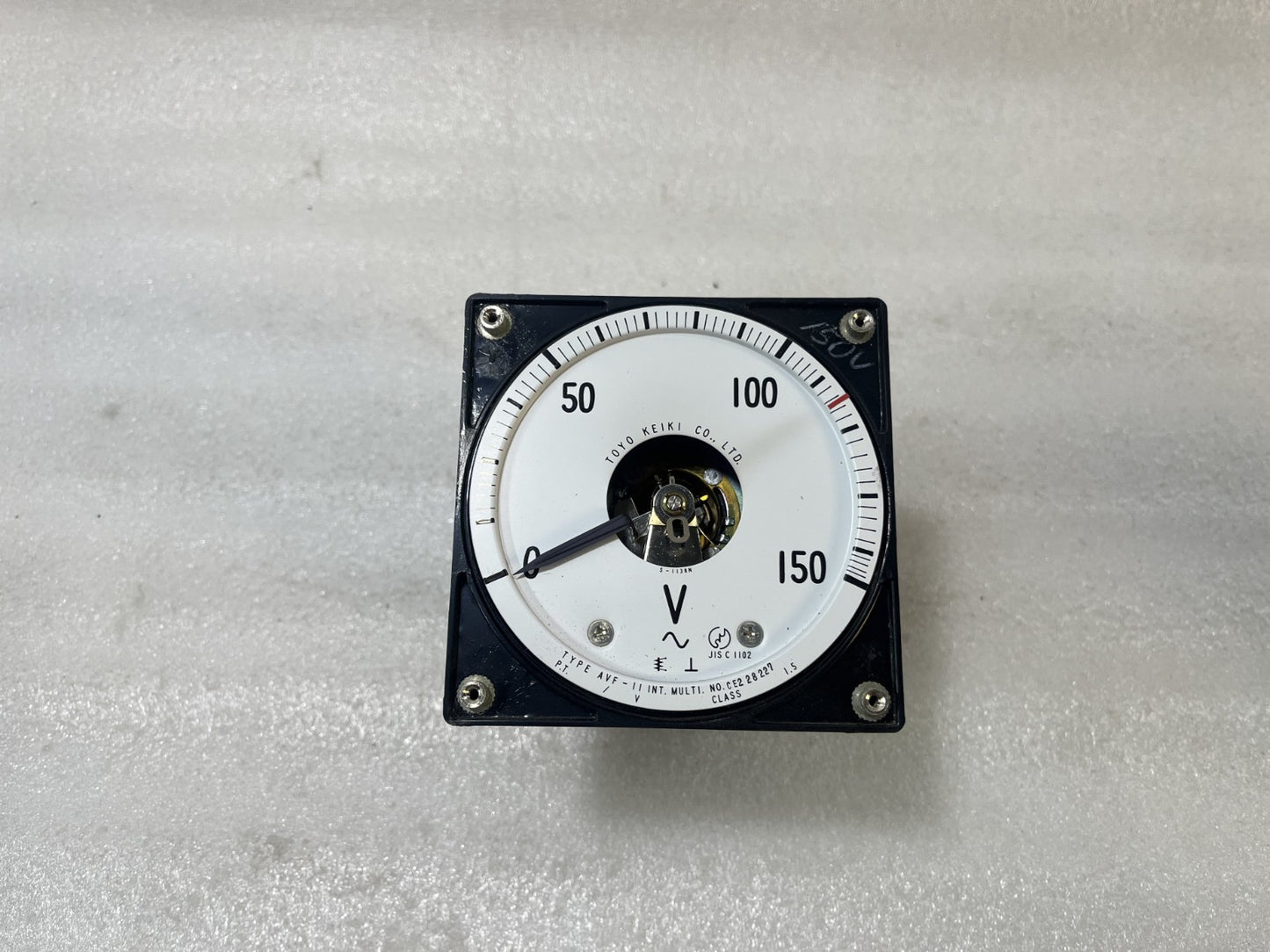 TOYO KEIKI AVF-11 AC VOLTMETER 0–150V ANALOG PANEL METER CLASS 1.5 JIS C1102
