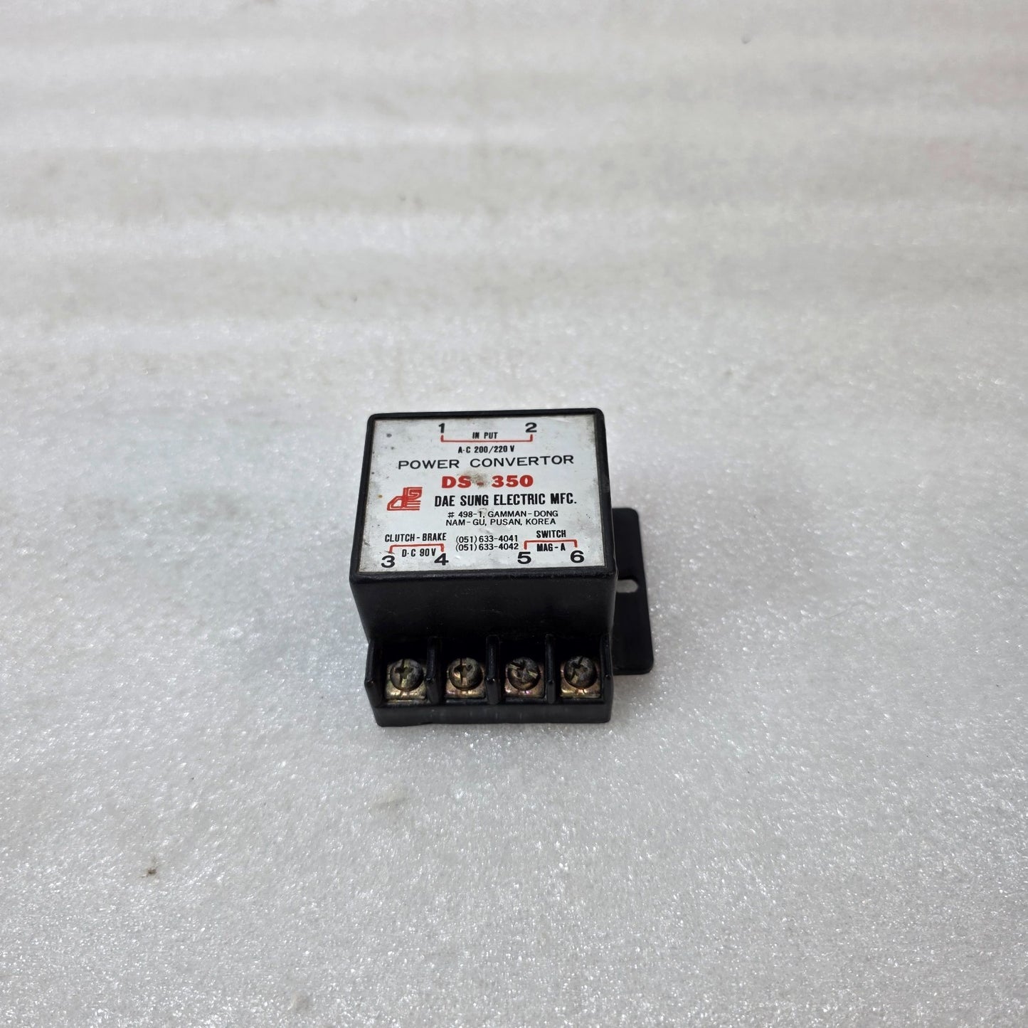 DAE SUNG DS-350 POWER CONVERTER AC 200/220V TO DC 90V CLUTCH BRAKE POWER SUPPLY