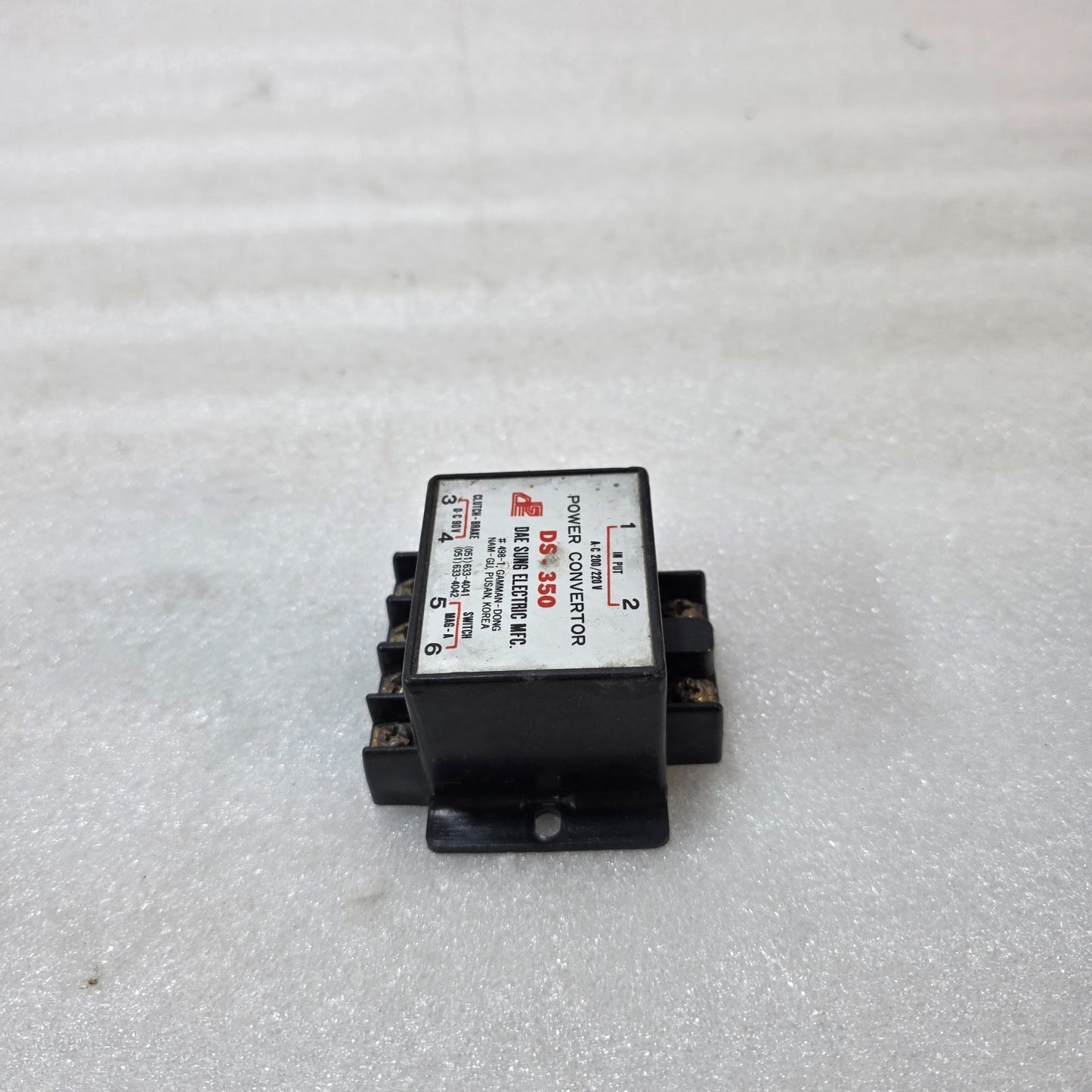 DAE SUNG DS-350 POWER CONVERTER AC 200/220V TO DC 90V CLUTCH BRAKE POWER SUPPLY