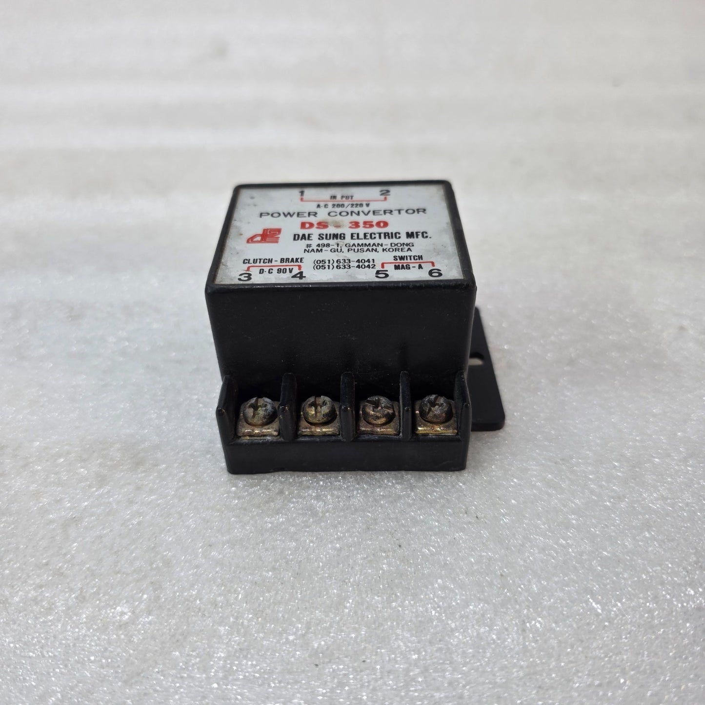 DAE SUNG DS-350 POWER CONVERTER AC 200/220V TO DC 90V CLUTCH BRAKE POWER SUPPLY