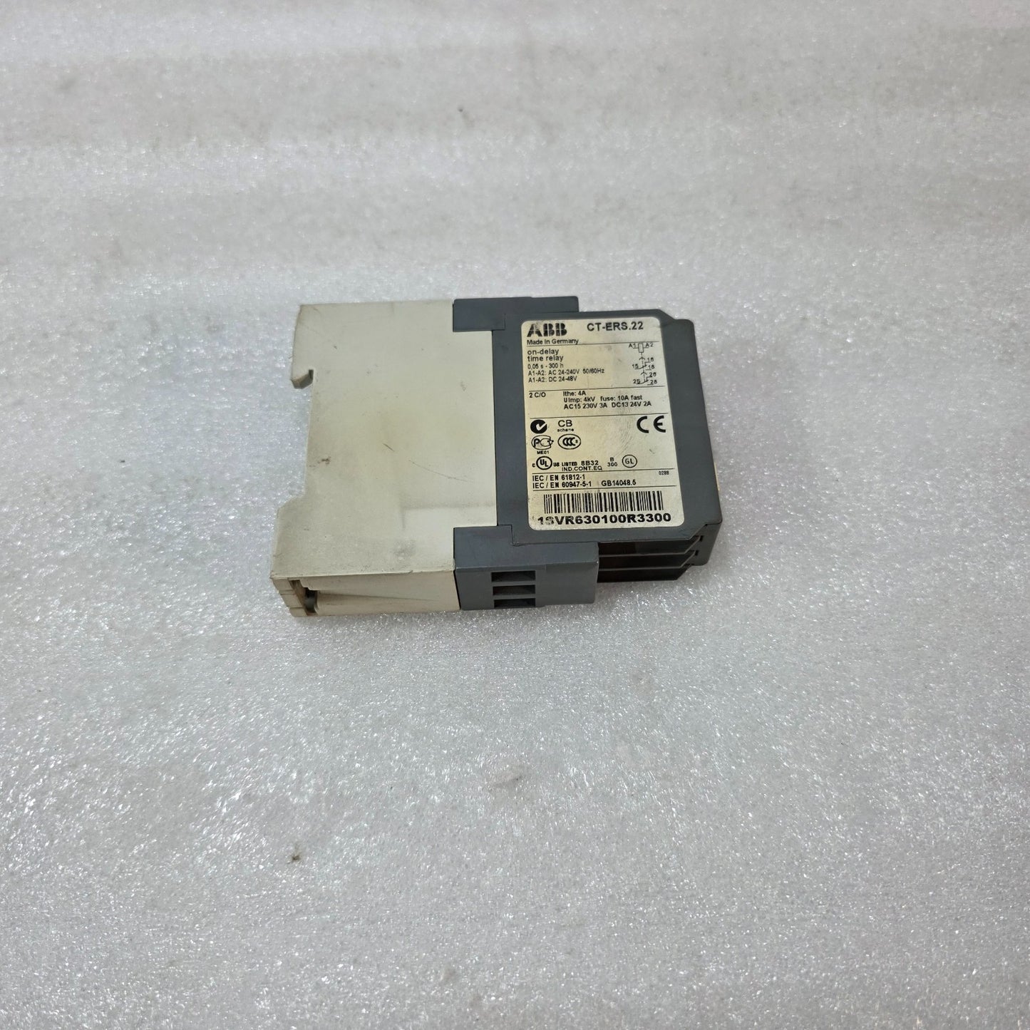 ABB CT-ERS.22 ON-DELAY TIME RELAY 1SVR630100R3300