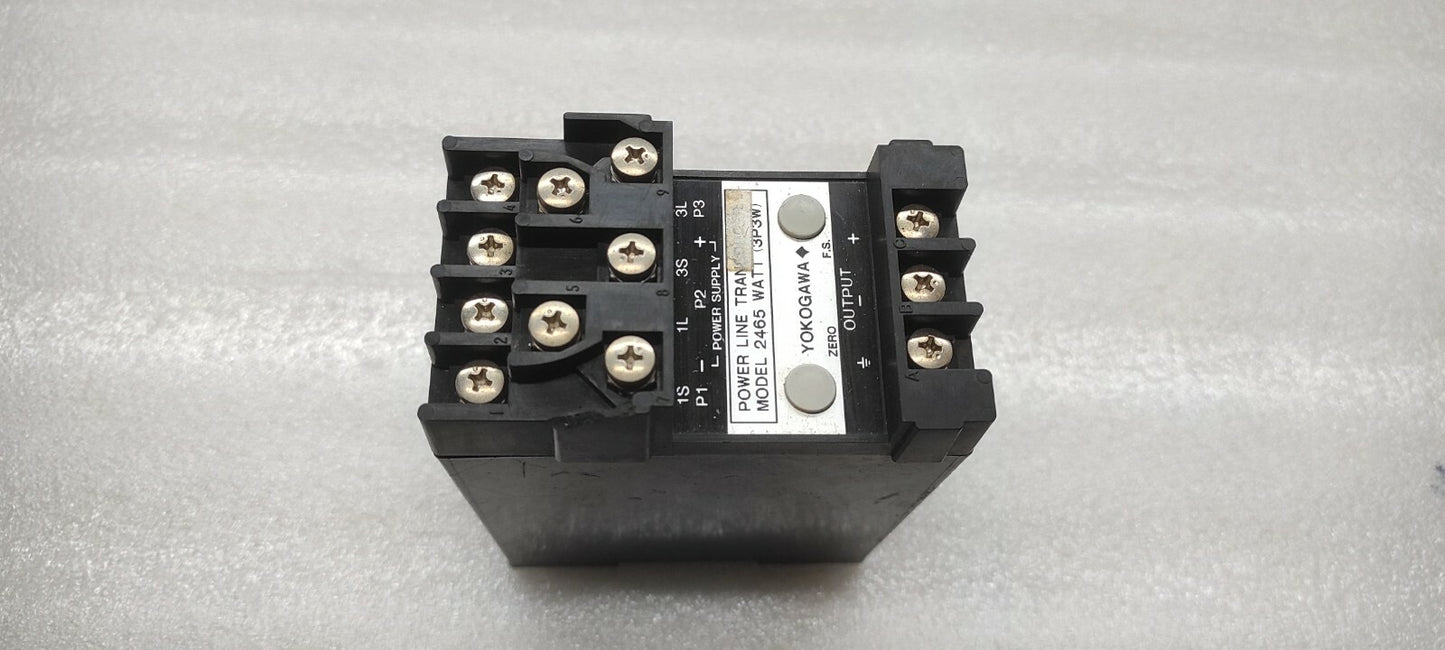 YOKOGAWA 2465 WATT 3P3W POWER LINE TRANSDUCER 69TX2150 24V DC PT 460:115V