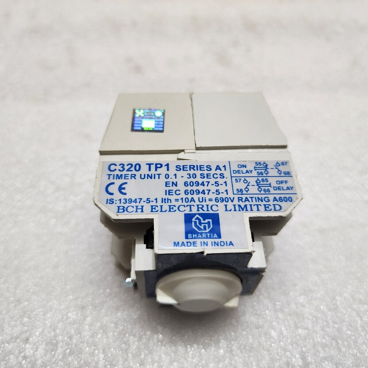 BCH C320TP1 TIMER UNIT 0.1-30SEC BHARTIA CUTLER HAMMER