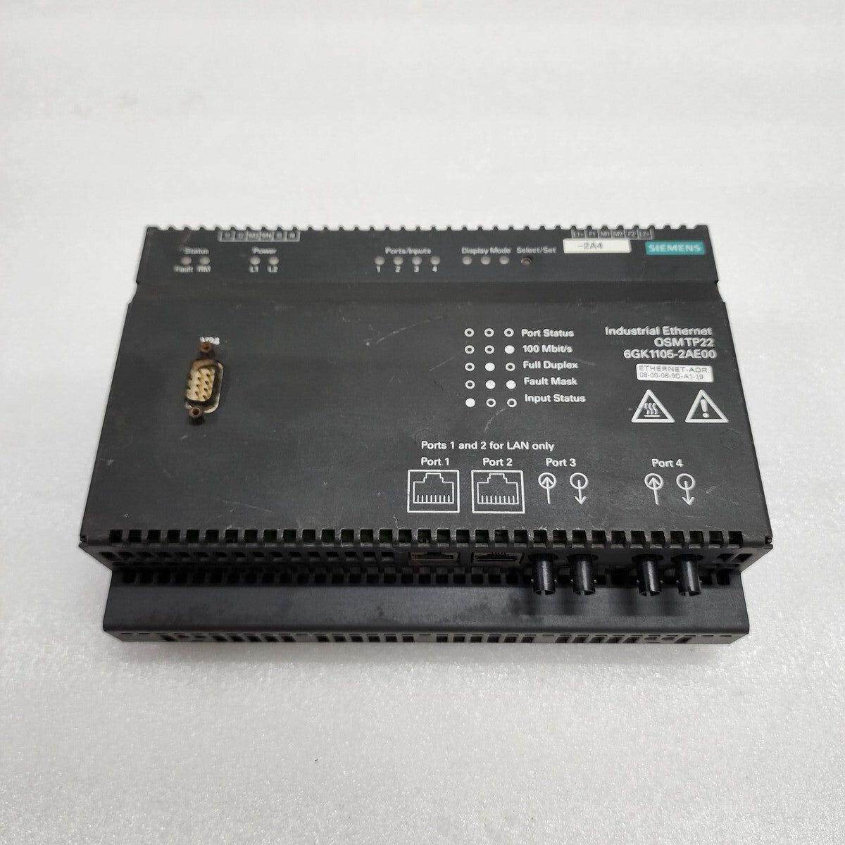 SIEMENS OSMTP22 INDUSTRIAL ETHERNET SWITCH 6GK1105-2AE00