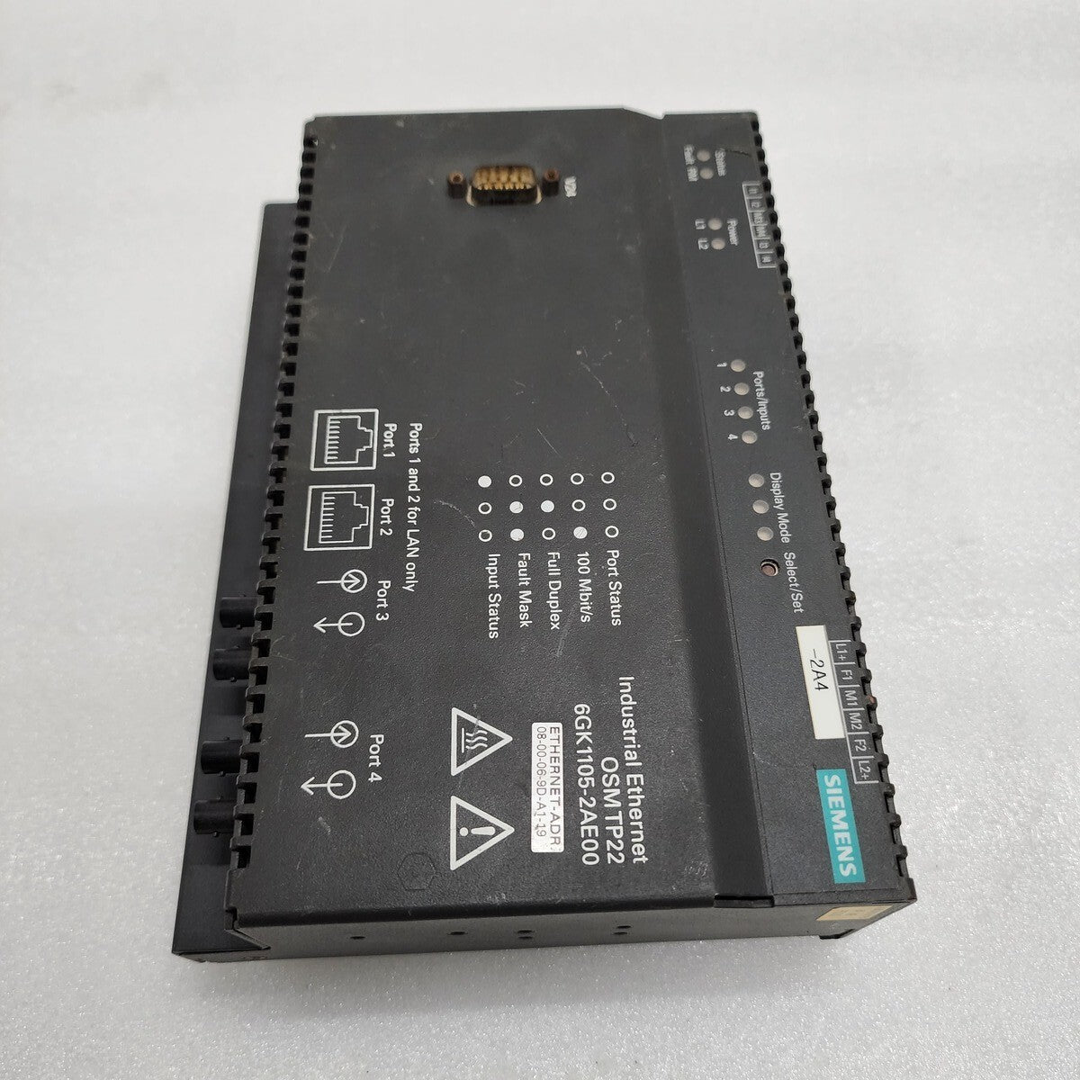 SIEMENS OSMTP22 INDUSTRIAL ETHERNET SWITCH 6GK1105-2AE00