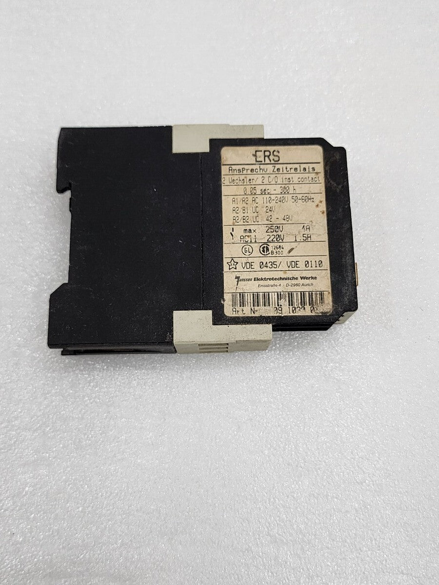 Janssen ERS Timer Relay E09 1030 0X3 110-240VAC/24V AC-DC/42-48V AC-DC 0.05S-300