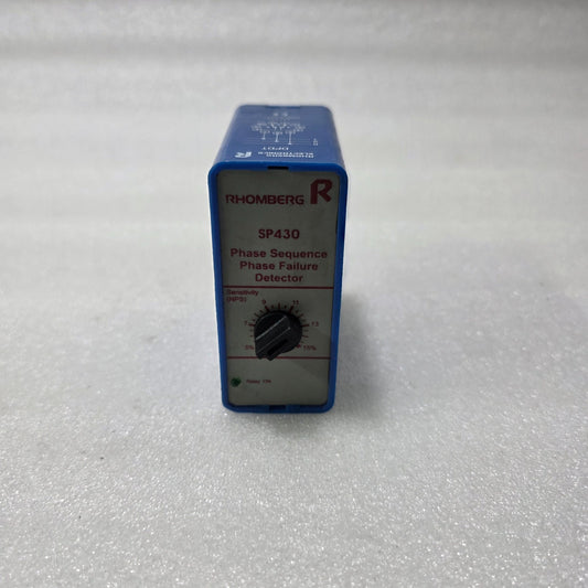 RHOMBERG SP430 PHASE SEQUENCE & PHASE FAILURE DETECTOR RELAY WITH SENSITIVITY AD