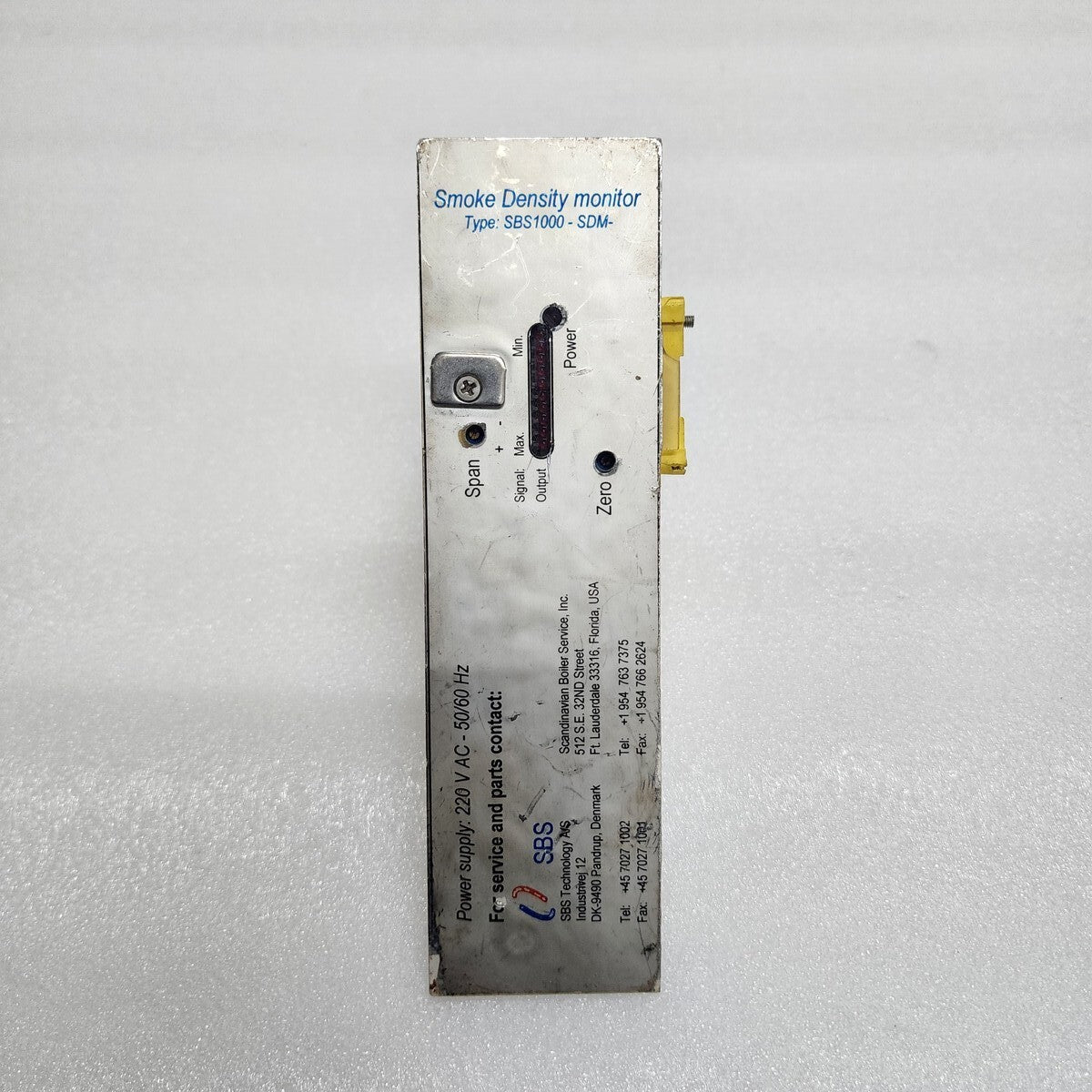 SBS TECHNOLOGY SBS1000-SDM SMOKE DENSITY MONITOR 220VAC