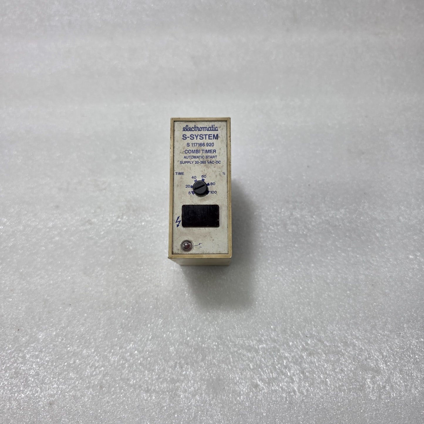 ELECTROMATIC S-SYSTEM COMBI TIMER S 117166 920, AUTOMATIC START, 20–265V AC/DC