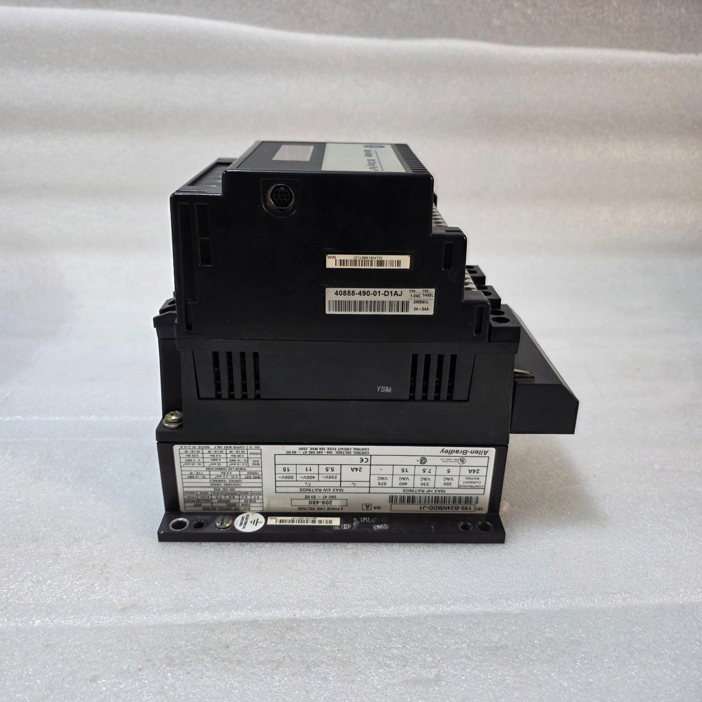 ALLEN-BRADLEY SMC DIALOG PLUS SOFT STARTER 150-B24NBDD-J1 24A 3-PHASE 208–480V W