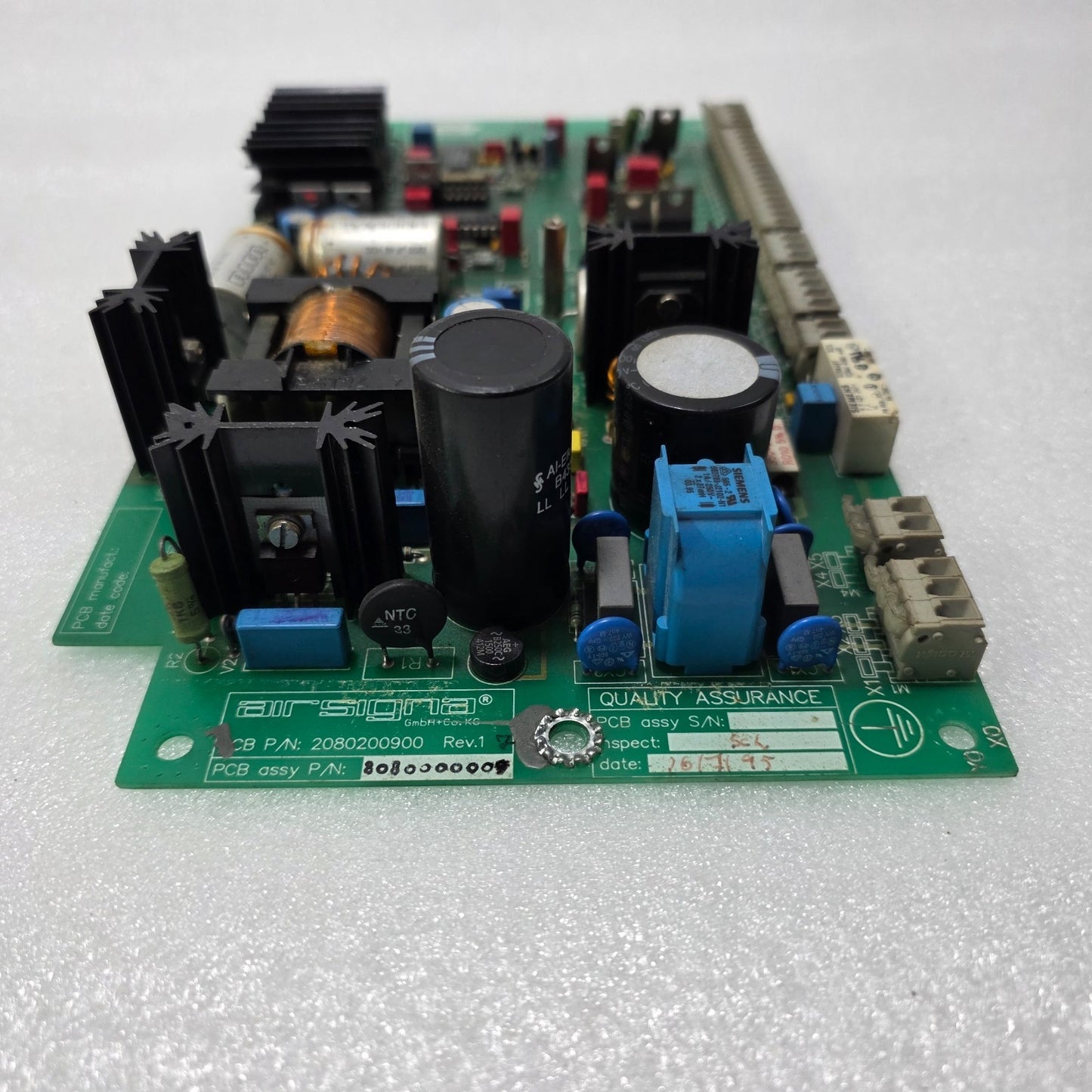 AIRSIGNA PCB ASSEMBLY 2080200900 REV.1 INDUSTRIAL CONTROL BOARD