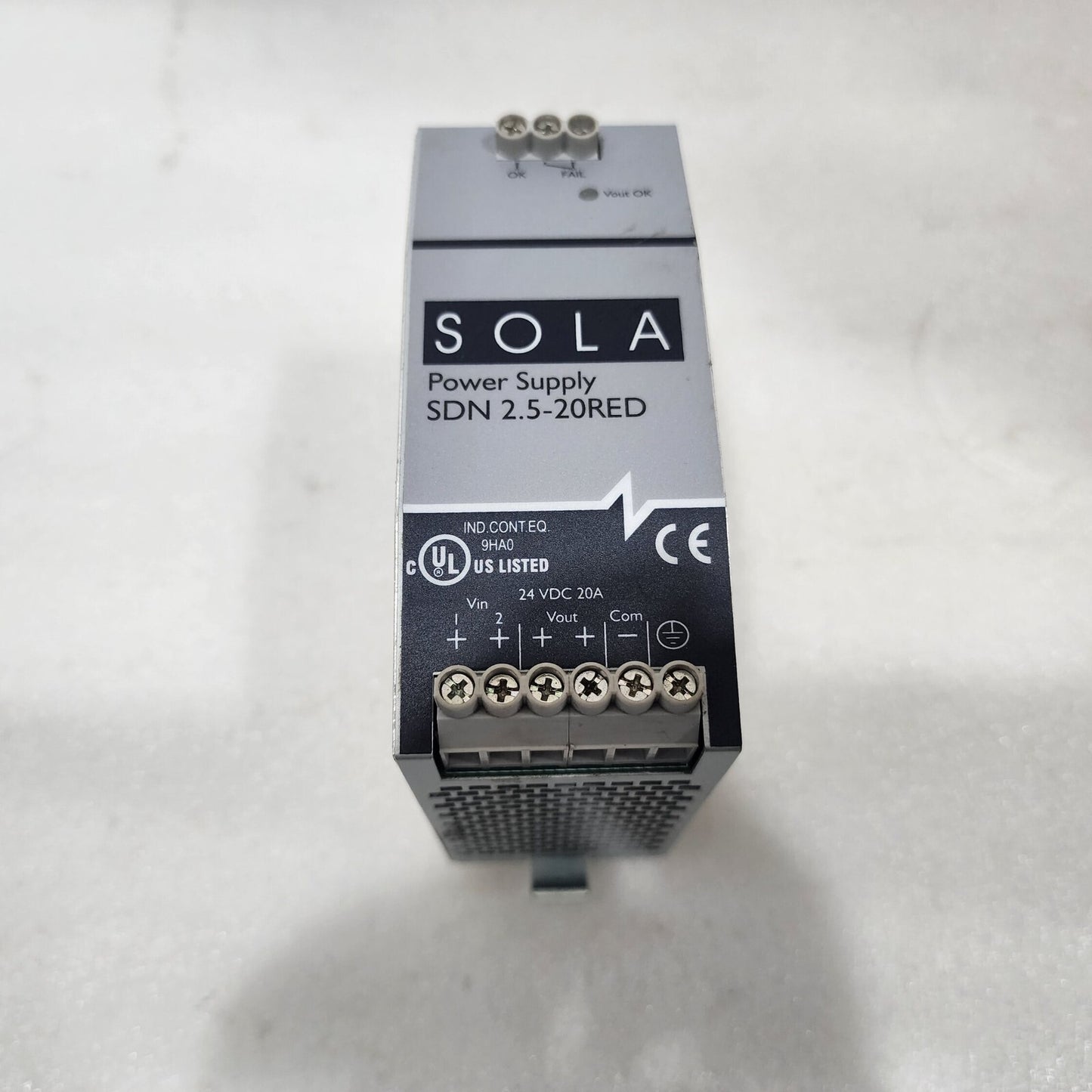 EMERSON SOLA SDN 2.5-20 RED POWER SUPPLY 24VDC 20A