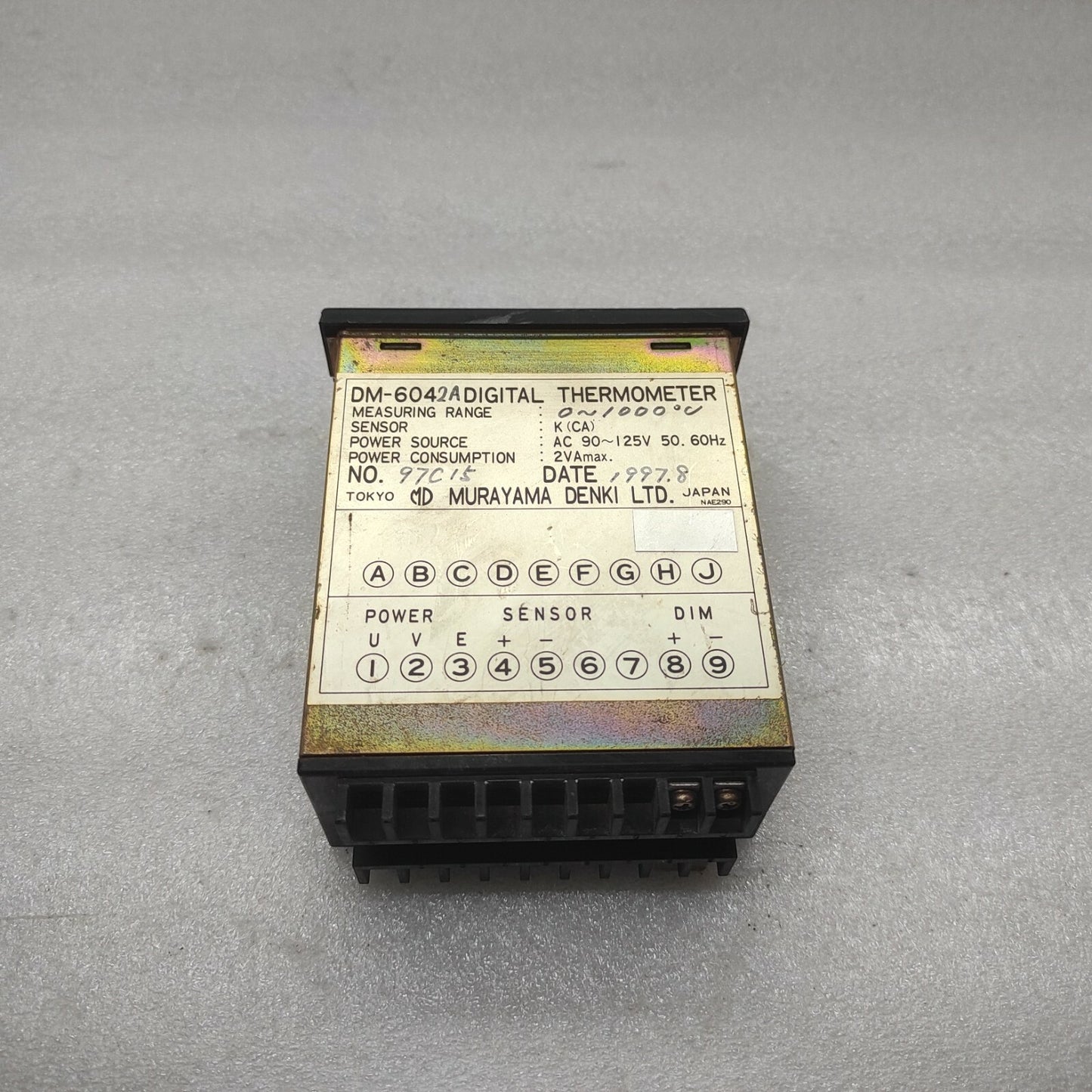 MURAYAMA DENKI DM-6042A DIGITAL THERMOMETER 90-125V