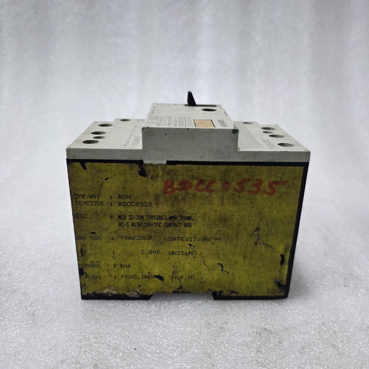 SIEMENS 3VU1600-1MP00 MOTOR PROTECTION CIRCUIT BREAKER 16A 690V 3 POLE MPCB OVER