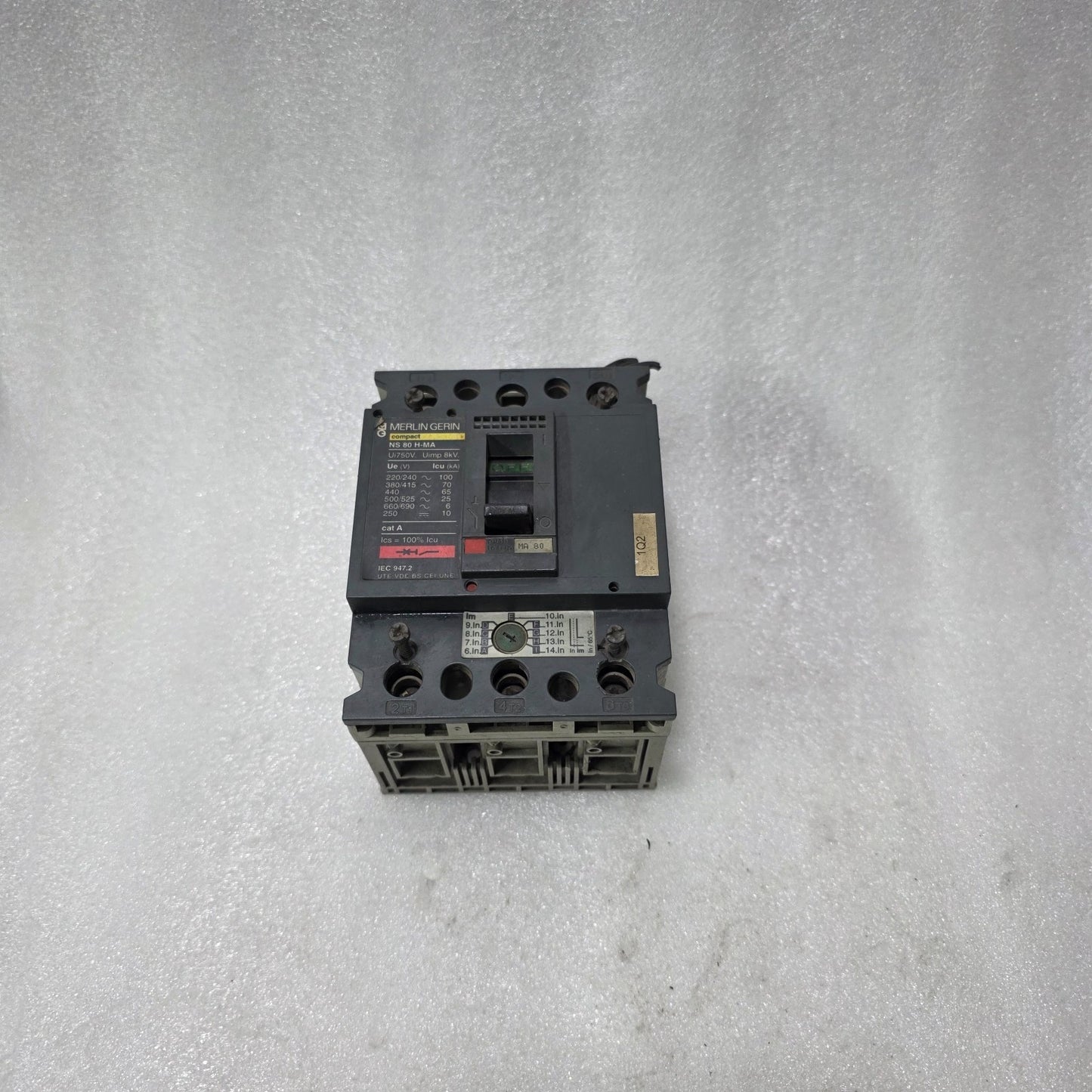 MERLIN GERIN COMPACT NS80H-MA 80A 3P MCCB MOTOR PROTECTION CIRCUIT BREAKER 100KA