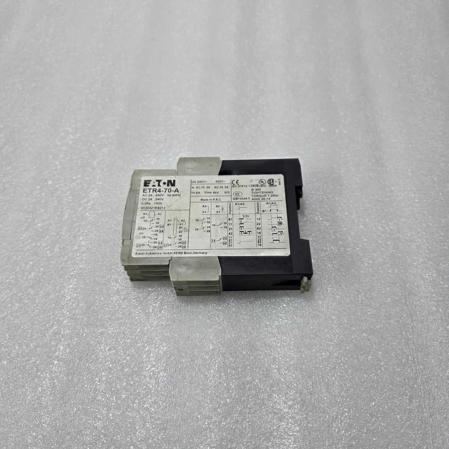 EATON ETR4-70-A MULTIFUNCTION TIME RELAY 24-240V AC/DC | INDUSTRIAL TIMER