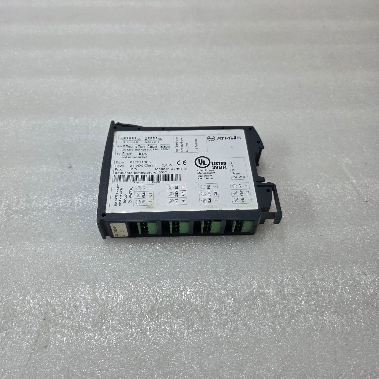 ATMOS BSRC110DS OPEN ENERGY MANAGEMENT MODULE 24VDC INDUSTRIAL CONTROL UNIT MADE