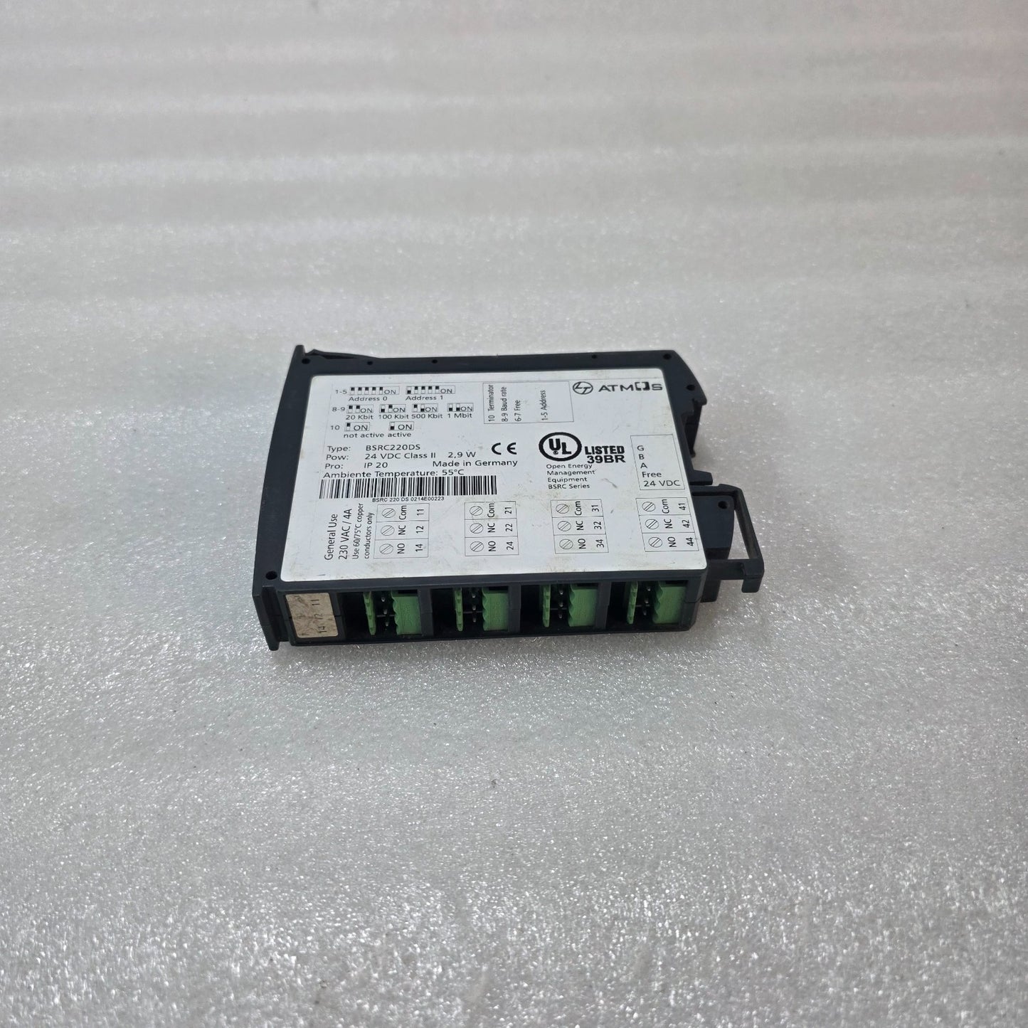 ATMOS BSRC220DS OPEN ENERGY MANAGEMENT MODULE 24VDC INDUSTRIAL CONTROL UNIT MADE