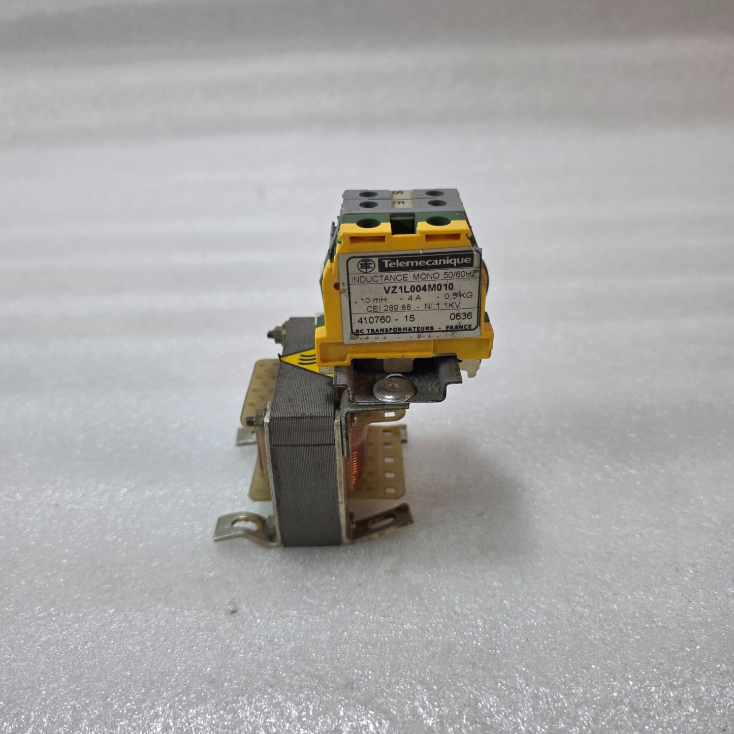 TELEMECANIQUE VZ1L004M010 SINGLE-PHASE INDUCTANCE REACTOR 10MH 4A 50/60HZ INDUST