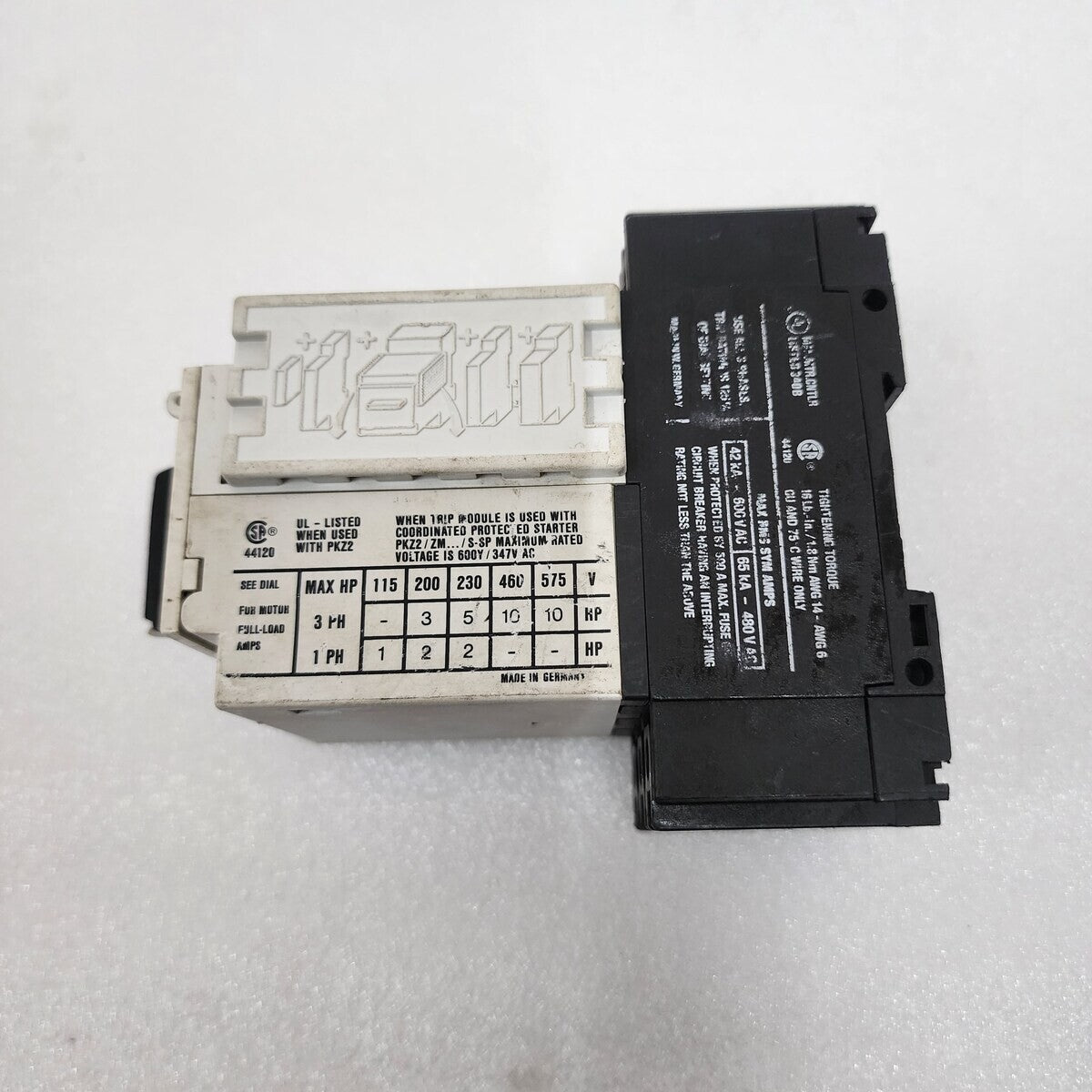 MOELLER ZM-16-PKZ2 MANUAL MOTOR OPERATOR
