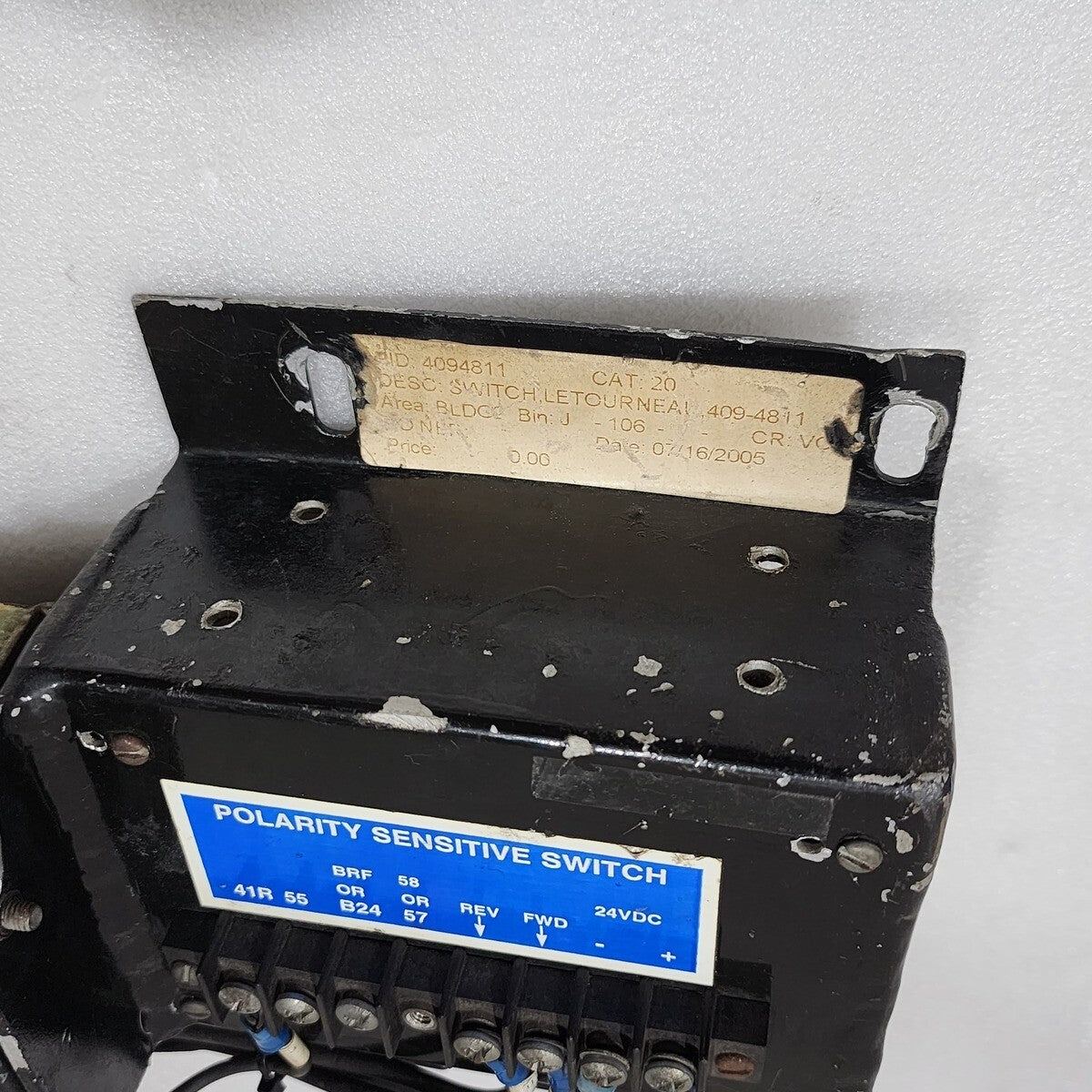 BENCHMARK INSTRUMENTATION INC 409-4811 POLARITY SENSITIVE SWITCH 409-2646-08