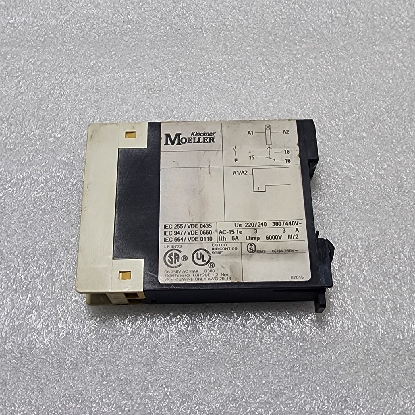 MOELLER TE 11-10-A TIMER RELAY 24-240VAC/DC 0.5-10S