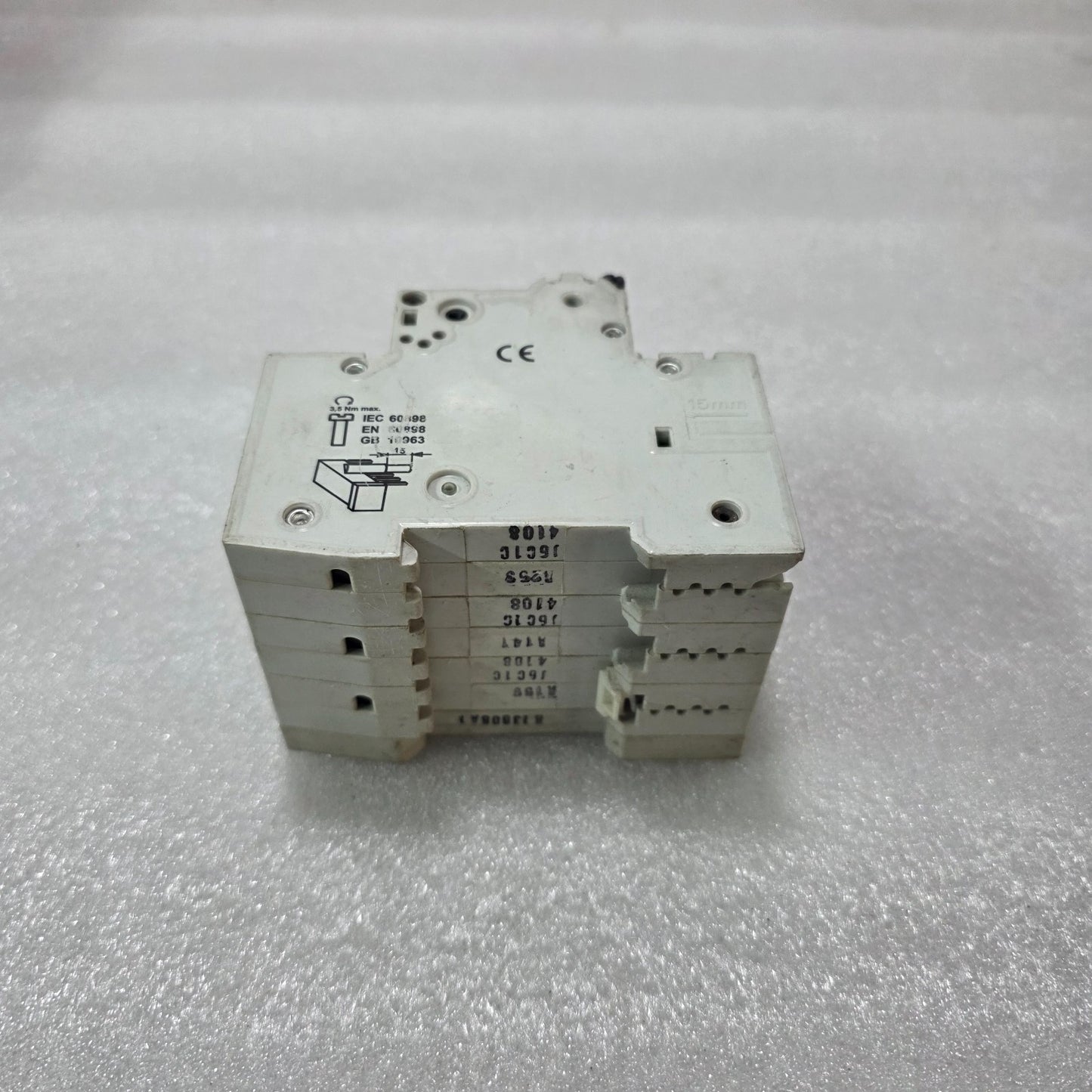 SIEMENS 5SJ63 C1 3 POLE MCB 1A 400V MINIATURE CIRCUIT BREAKER WITH AUXILIARY CON