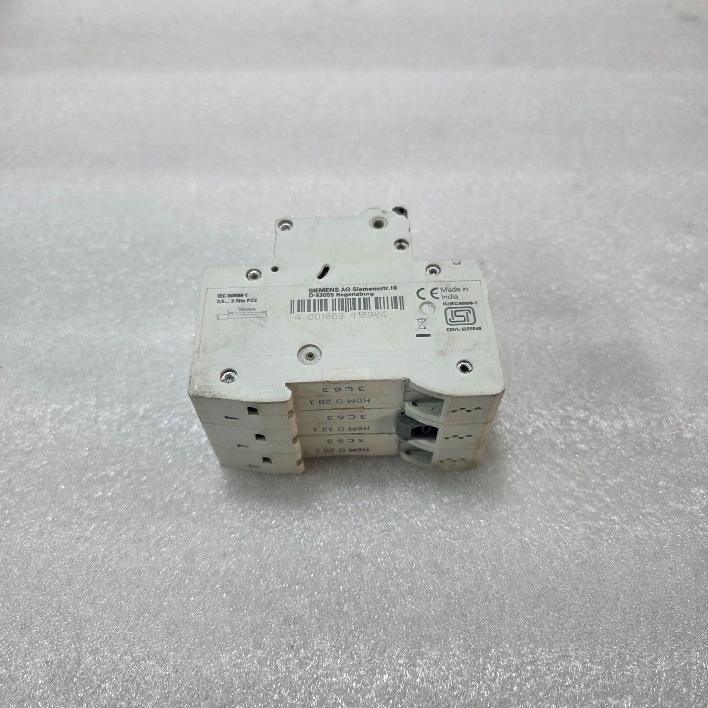 SIEMENS 5SL63637RC C63 63A 3 POLE MCB 415V 7.5KA CIRCUIT BREAKER