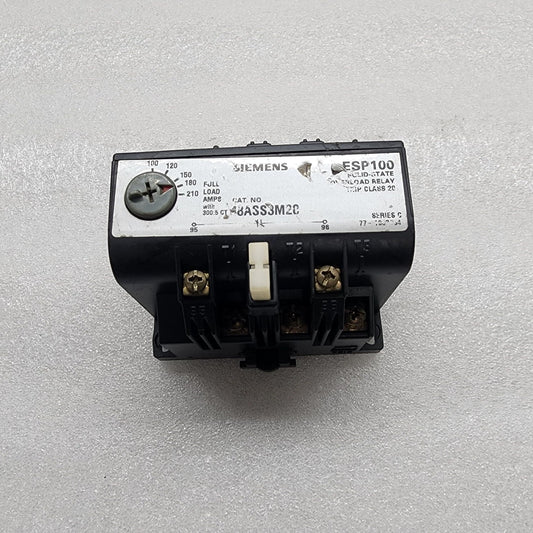 SIEMENS 48ASS3M20 ESP100 SOLID STATE OVERLOAD RELAY  100-210A
