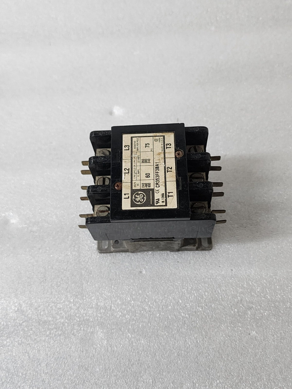 GENERAL ELECTRIC CR353FF3BA1 MAGNETIC CONTACTOR 60A COIL VOLTAGE 110-120V