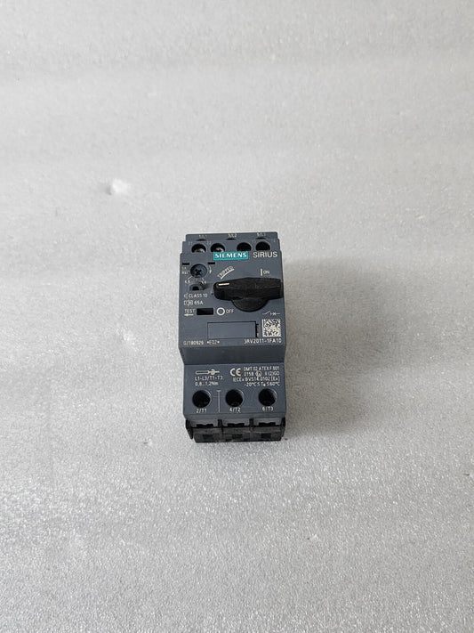 SIEMENS 3RV2011-1FA10 CIRCUIT BREAKER FOR MOTOR PROTECTION