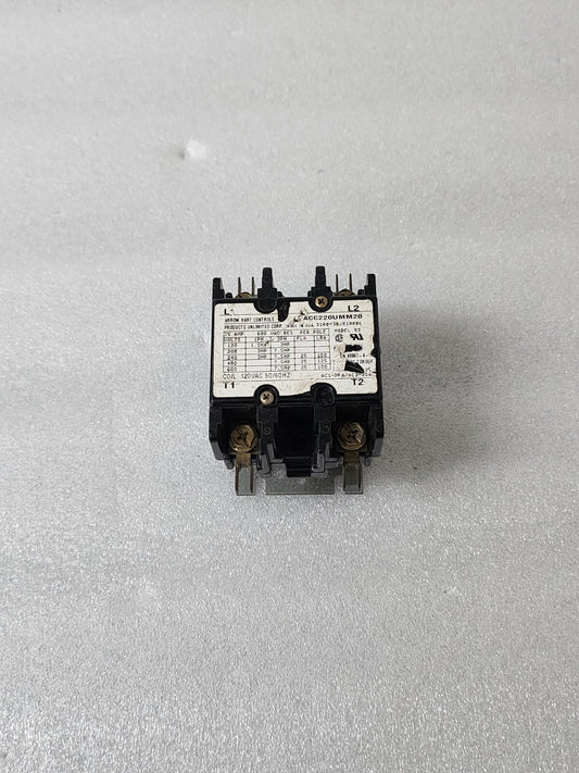 ARROW HART CONTROLS ACC220UMM20 3-POLE CONTACTOR 25A COIL VOLTAGE 120V