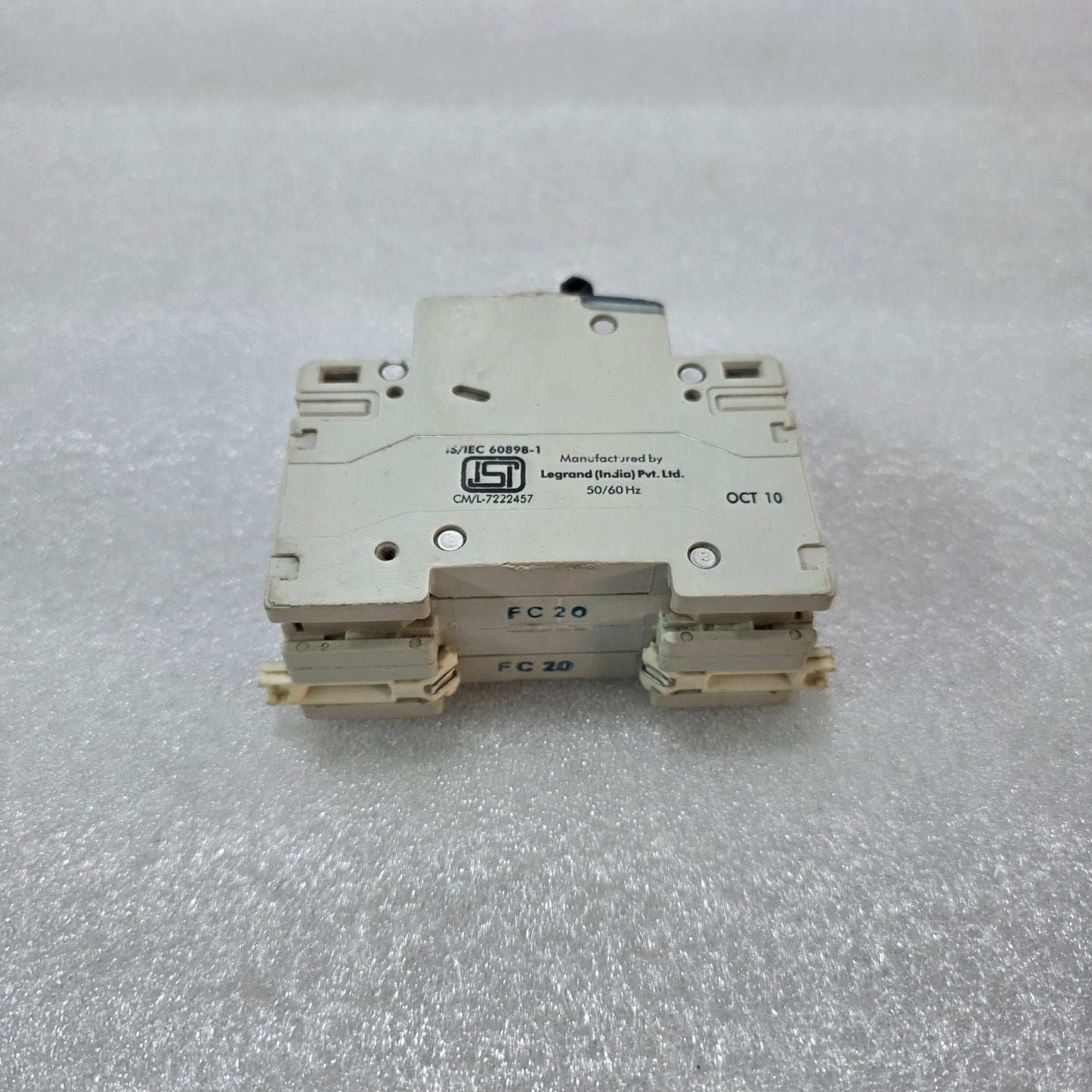 LEGRAND C20 2 POLE MCB 20A 415V 10KA MINIATURE CIRCUIT BREAKER