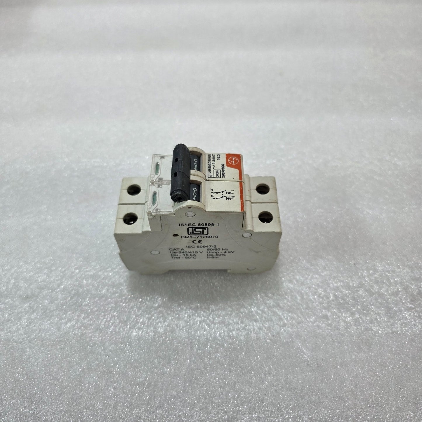 L&T BB20100C C10 DOUBLE POLE MCB CIRCUIT BREAKER 10A 240/415V 10KA