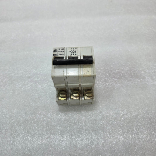 BBC STOTZ S163 K16A 3 POLE CIRCUIT BREAKER 16A 380V