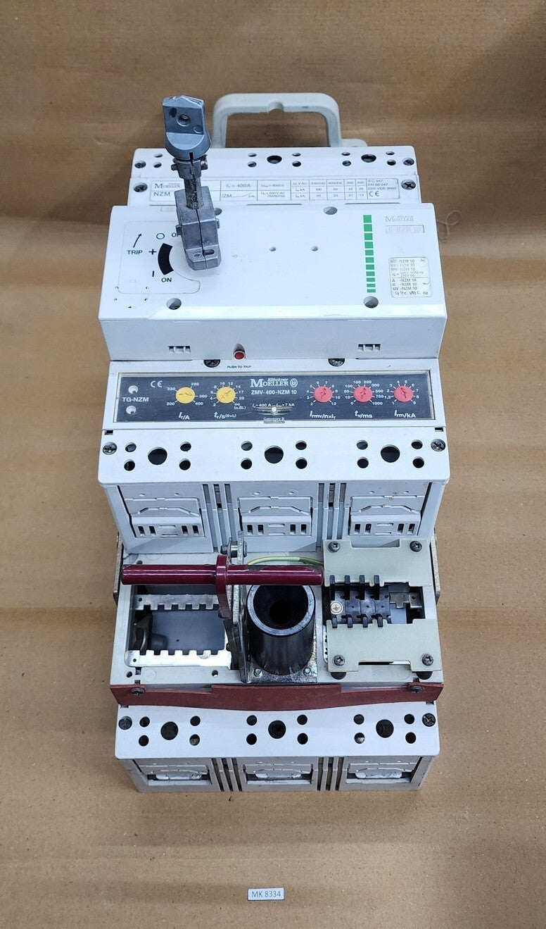 MOELLER D-NZM 10 3-POLE CIRCUIT BREAKER 400A TRIP UNIT ZMV-400-NZM 10